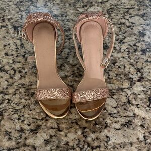 SHEIN Glittery Rose Gold Heels